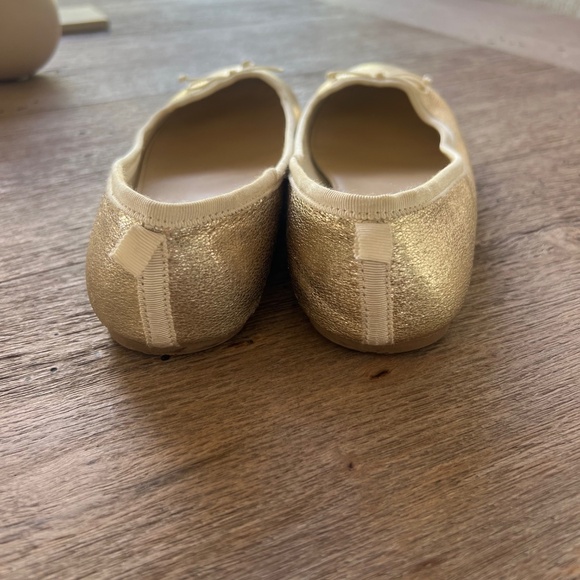 J CREW Crewcuts Women Metallic Gold Ballet Flats - Size K5 / 37 EU / 6.5 US - Picture 7 of 11